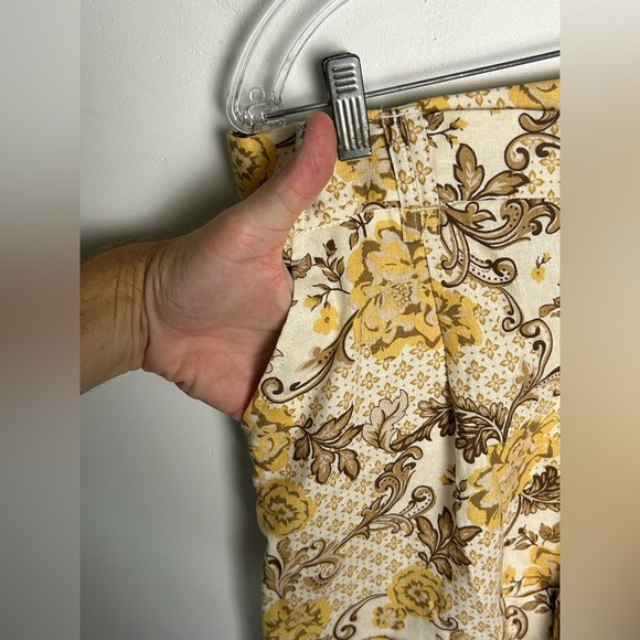 Madison D Amelie 10 Linen High Waist Shorts Feminine Summer Floral Vacation - Picture 4 of 13